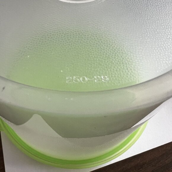 Vintage Tupperware Clear Containers 250 Green Lids NOS 2-1/2 Cups Set of 6 - Picture 9 of 10